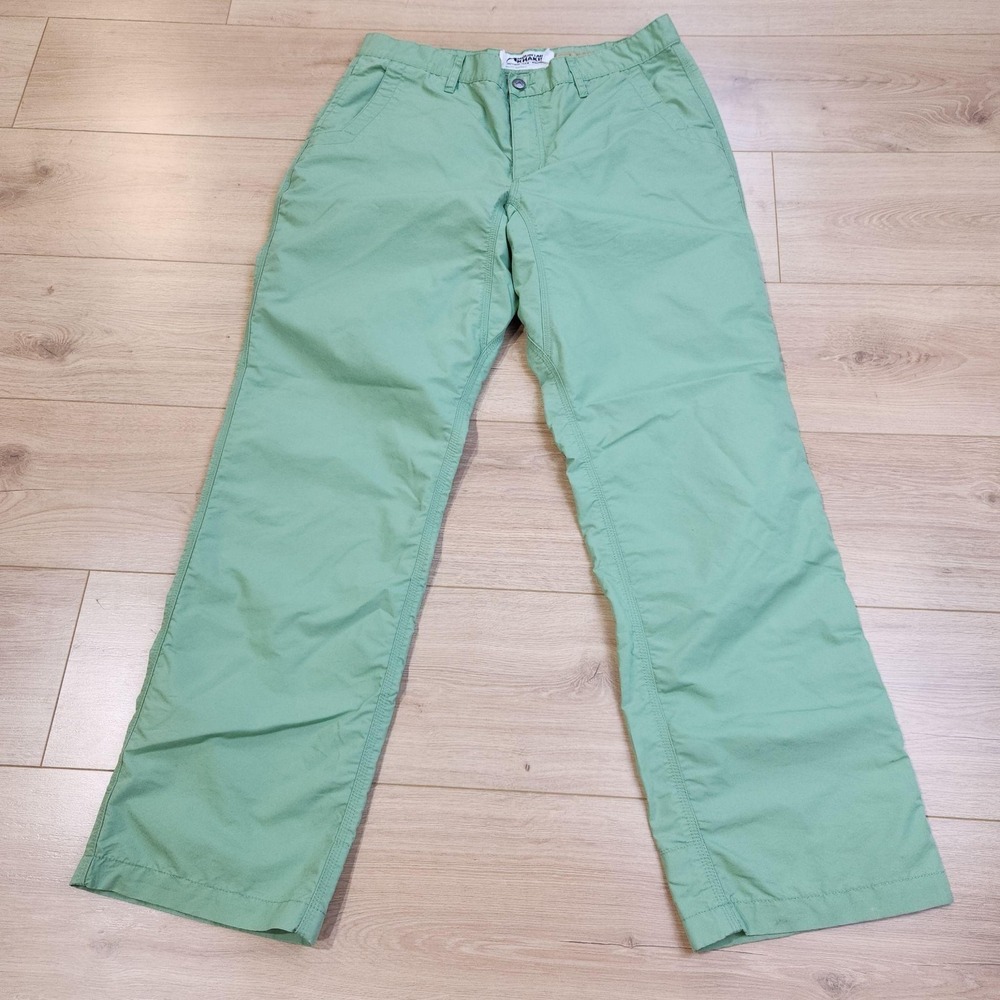Mountain Khakis Poplin Pants Mens 35x32 Green Relaxed Fit Casual Chino Outdoor